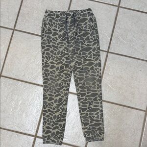Boys Burbelo Olive Green Camo Jogger Pants - Casual Comfort